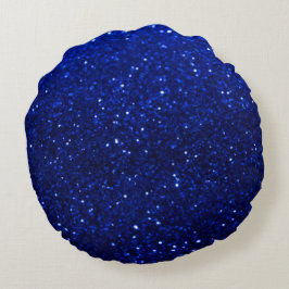Almofada Redonda Travesseiro decorativo Redondo Real Blue Glitter