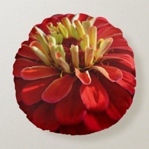 Almofada Redonda Travesseiro decorativo Redondo Vermelho Zinnia (16