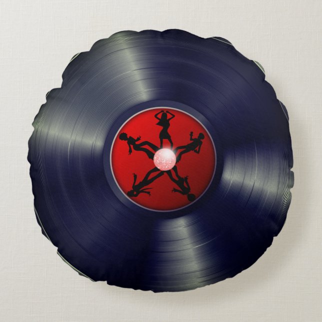 Almofada Redonda Travesseiro decorativo Retro Redondo (Frente)