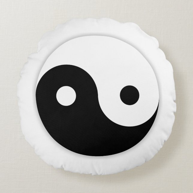 Almofada Redonda Travesseiro decorativo Round Yin Yang (Frente)