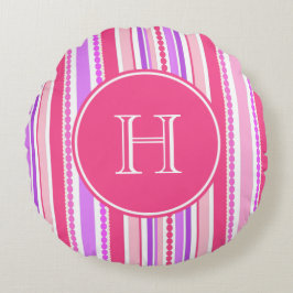 Almofada Redonda Travesseiro decorativo roxo, cor-de-rosa, de miçan