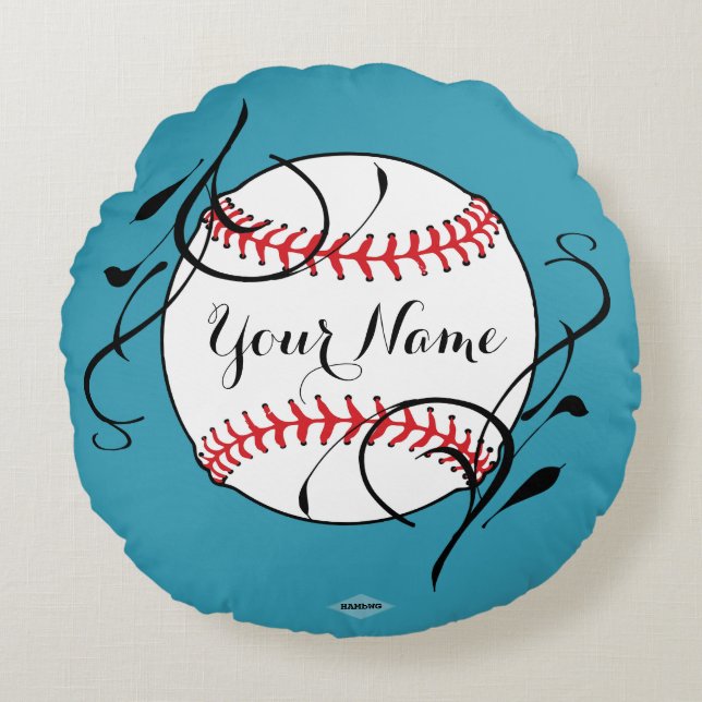 Almofada Redonda Travesseiro decorativo SoftBall - HAMbyWG - Aqua (Frente)
