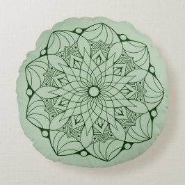 Almofada Redonda travesseiro decorativo Verde De Mandala De 2 Tonel