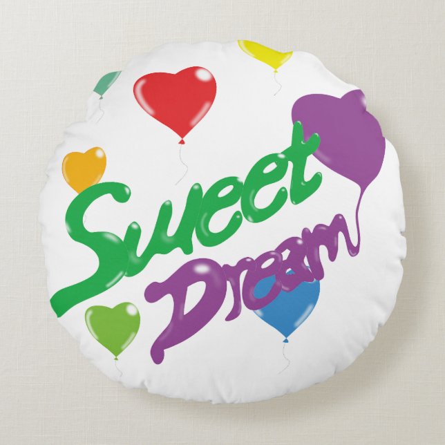 Almofada Redonda travesseiro divertido (Frente)