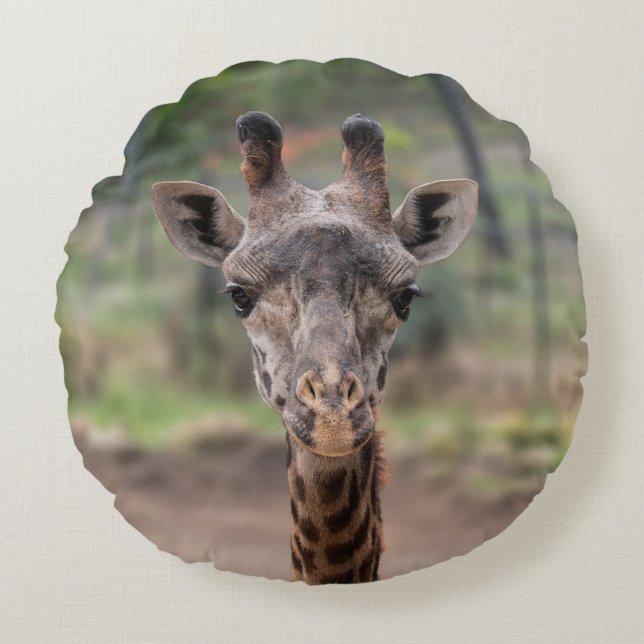 Almofada Redonda Travesseiro do girafa (Frente)