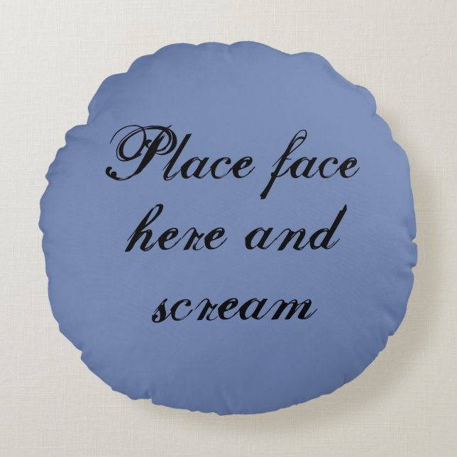 Almofada Redonda Travesseiro do gritar (Frente)