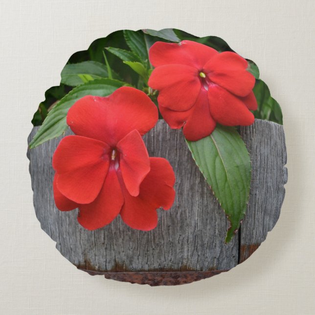 Almofada Redonda Travesseiro do Jardim Flor (Frente)