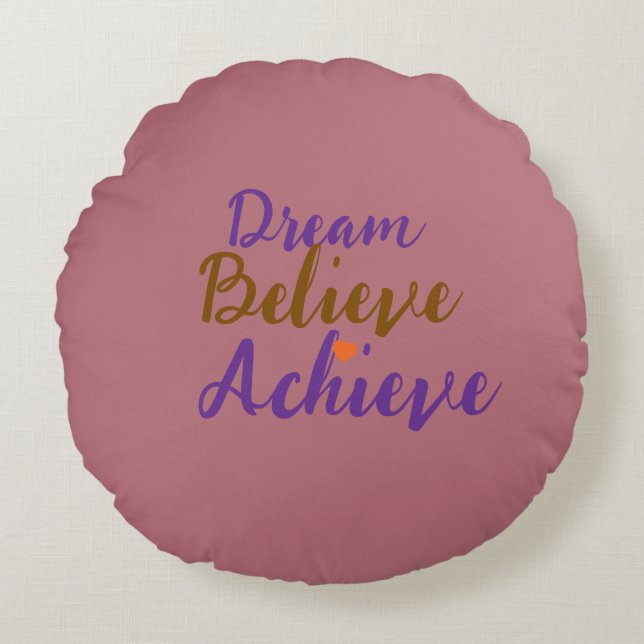 Almofada Redonda Travesseiro Dourado rosa (Frente)