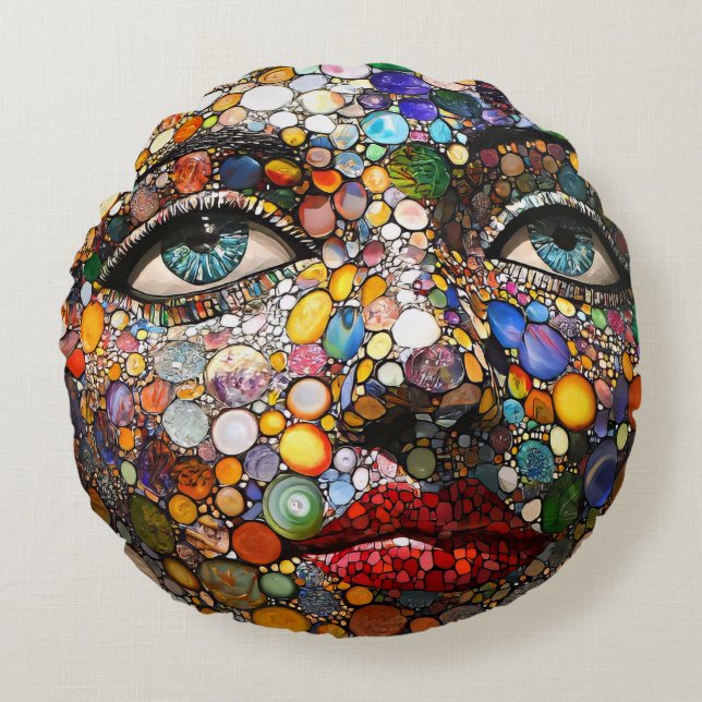 Almofada Redonda Travesseiro estranho (Frente)