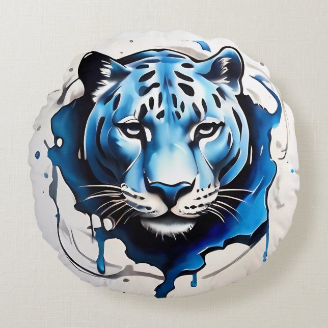 Almofada Redonda Travesseiro Jaguar de Cushion Throw (Frente)