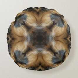 Almofada Redonda Travesseiro Marrom Preto Personalizado Projetado R