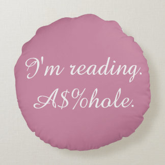 Almofada Redonda Travesseiro ofensivo da leitura