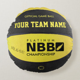 Almofada Redonda TRAVESSEIRO OFICIAL do JOGO Amarelo-Preto