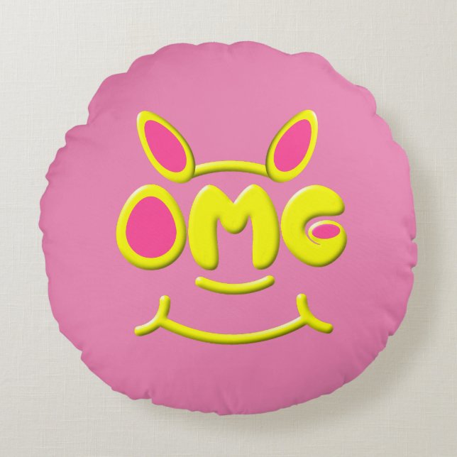 ALMOFADA REDONDA TRAVESSEIRO OMG (Frente)