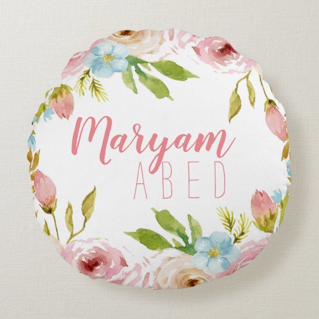 Almofada Redonda Travesseiro Personalizado de Enfermeiro (Frente)