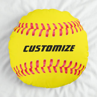 Almofada Redonda Travesseiro Personalizado de Softbol