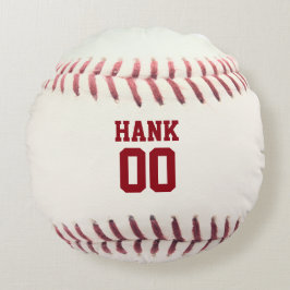 Almofada Redonda Travesseiro Personalizado do Baseball Lover