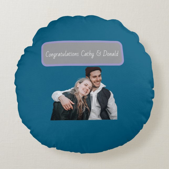 Almofada Redonda Travesseiro personalizável (Frente)