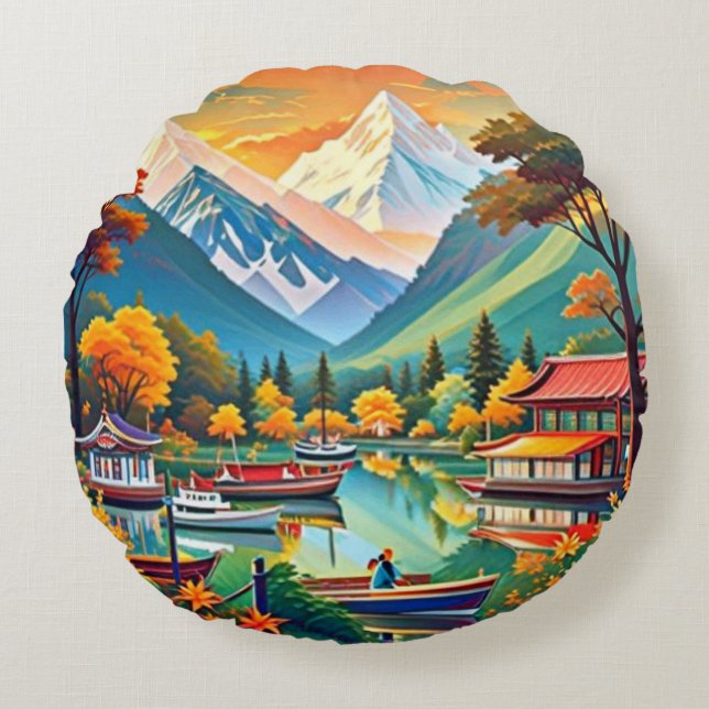 Almofada Redonda Travesseiro redondo (Frente)