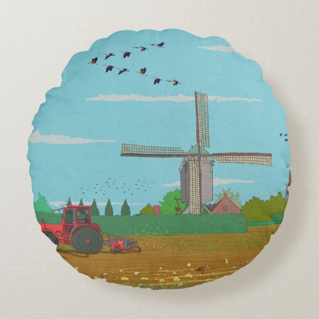 Almofada Redonda Travesseiro redondo (Frente)