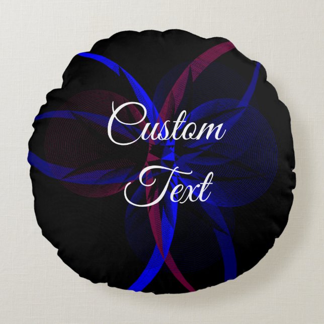 Almofada Redonda Travesseiro redondo abstrato Geométrico (Frente)