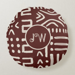 Almofada Redonda Travesseiro redondo africano de lama