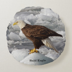 Almofada Redonda Travesseiro redondo Bald Eagle
