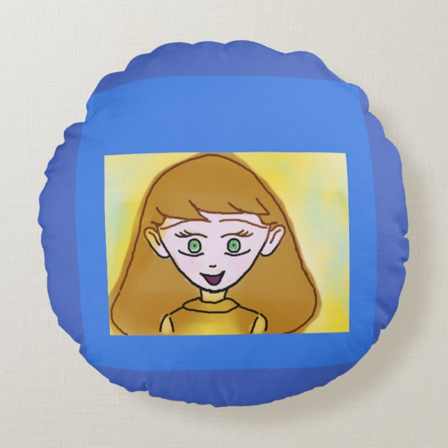 Almofada Redonda Travesseiro redondo Bingo Anime (Frente)