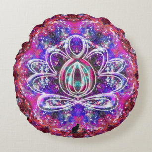 Almofada Redonda Travesseiro redondo Brilliance Zen Lotus