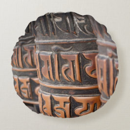 Almofada Redonda Travesseiro redondo budista das rodas de oração