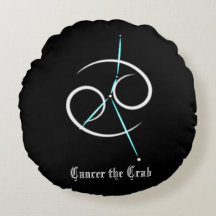 Travesseiro redondo Cancer de constelação Zodiac