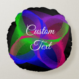 Almofada Redonda Travesseiro redondo circular geométrico colorido