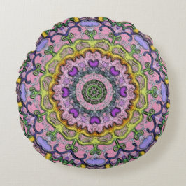 Almofada Redonda Travesseiro redondo clássico e tradicional, roxo e