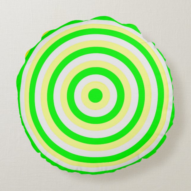 Almofada Redonda Travesseiro redondo colorido com Design circular (Verso)