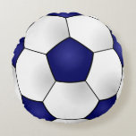 Almofada Redonda Travesseiro Redondo da Bola Azul<br><div class="desc">Travesseiro Redondo da Bola Azul</div>