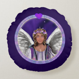 Almofada Redonda Travesseiro redondo de almas roxas