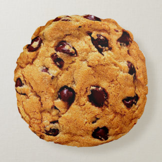 Almofada Redonda travesseiro redondo de biscoito com chip de chocol
