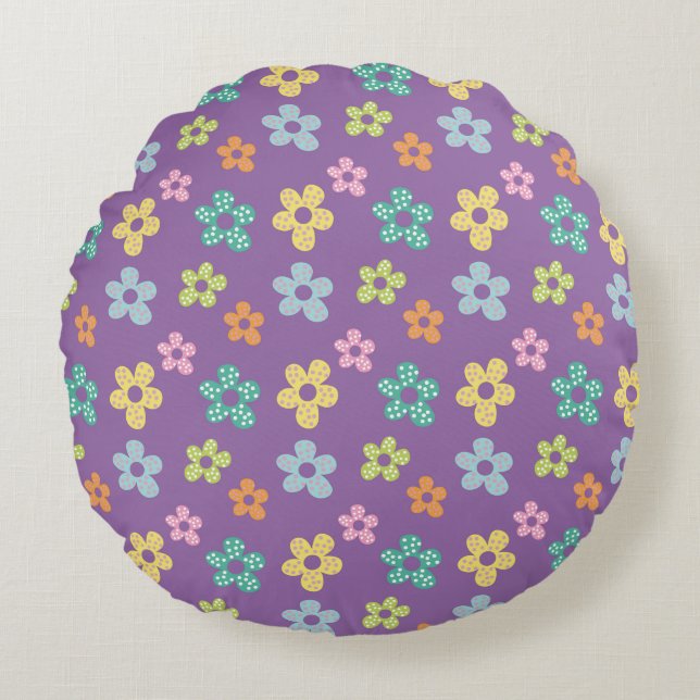 Almofada Redonda Travesseiro redondo de Essência Floral (Frente)