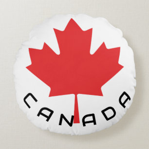 Almofada Redonda Travesseiro Redondo de Folha Vermelha Canadense -