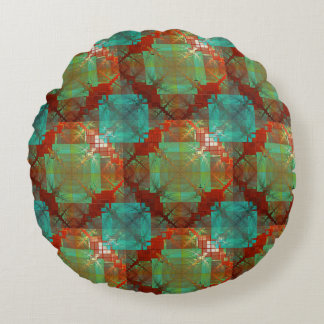 Almofada Redonda Travesseiro redondo de fusão cromática vermelha e