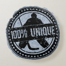 travesseiro redondo de goleiro de hóquei único a 1