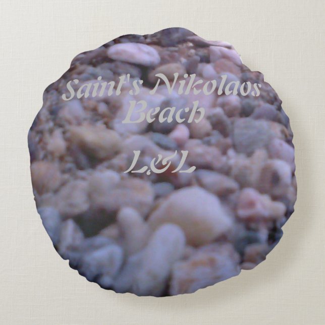 Almofada Redonda Travesseiro redondo de grau A algodão "Artista:Nat (Verso)