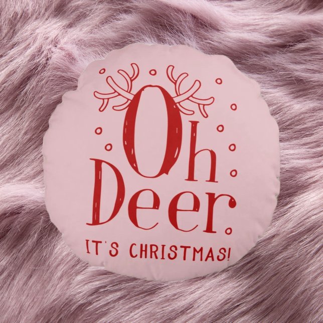 Almofada Redonda Travesseiro redondo de ilustração engraçada de vea (Criador carregado)