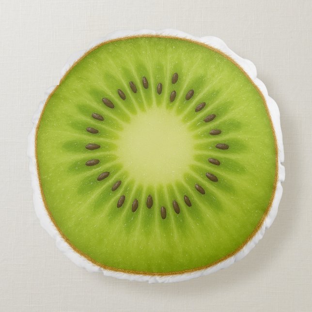 Almofada Redonda Travesseiro Redondo de Kiwi (Frente)
