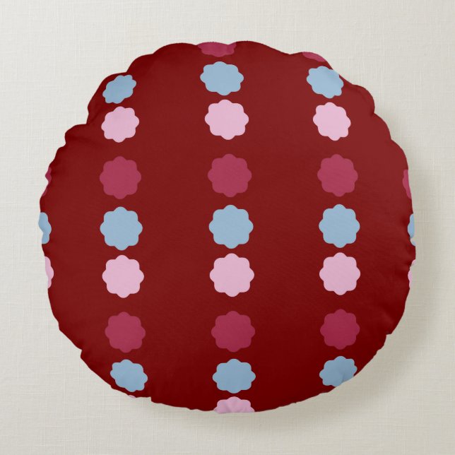 Almofada Redonda Travesseiro redondo de linha circular (Frente)