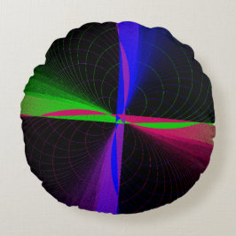 Almofada Redonda Travesseiro redondo de onda geométrica de quatro v