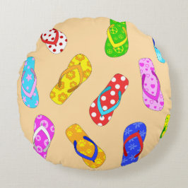 Almofada Redonda Travesseiro Redondo de Padrões de Fluxo de Sacudir