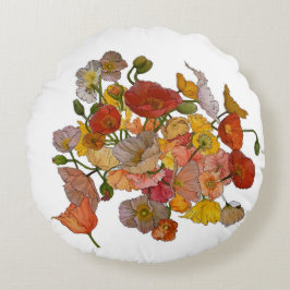 Almofada Redonda travesseiro redondo de papoila