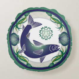 Almofada Redonda Travesseiro redondo de salmão