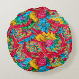 Almofada Redonda Travesseiro Redondo de Tempo de Festa